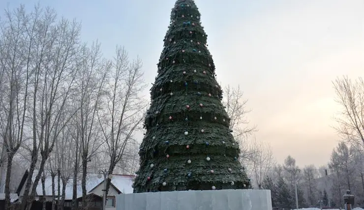 В Красноярске 26 декабря пройдет открытие елки в парке имени 1 Мая