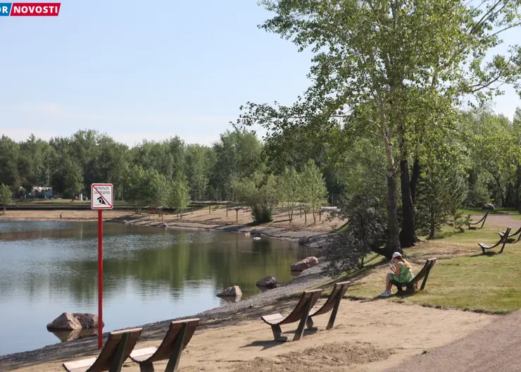 В Красноярске на острове Татышев временно закрыли новую зону отдыха в районе залива Стрелка