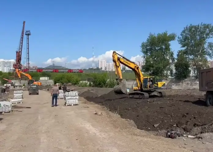 В Красноярске продолжается строительство развязки в микрорайоне «Тихие зори»