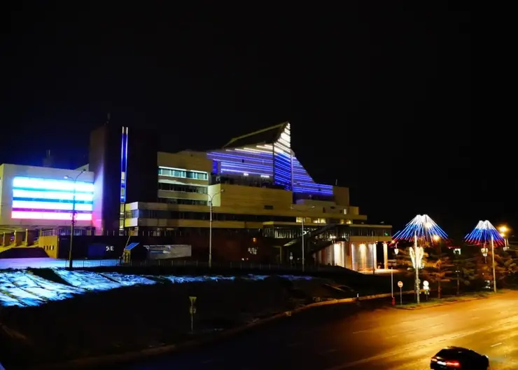 В Красноярске световой комплекс на Стрелке будет работать 18 января вечером