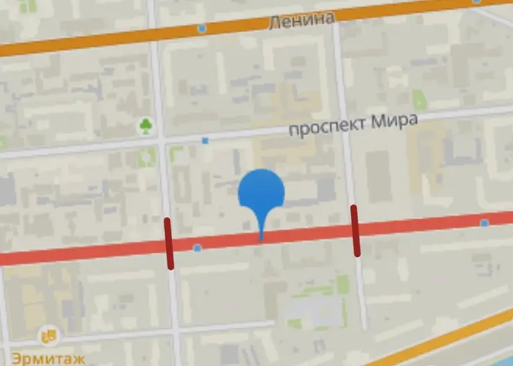 В Красноярске с 8 по 10 февраля запретят проезд на участке проспекта Мира