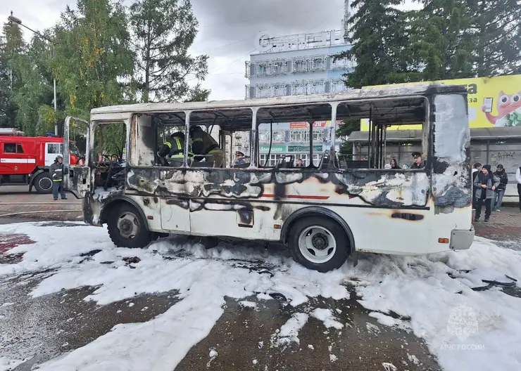 В Зеленогорске во время движения загорелся автобус