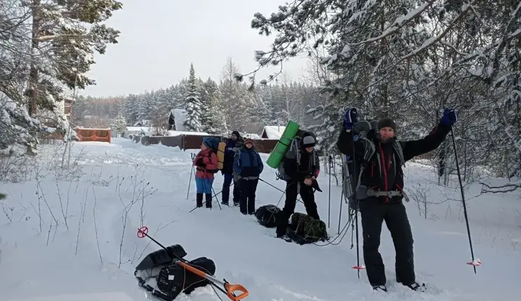 Туристы из Красноярска отправились в поход в 40-градусный мороз