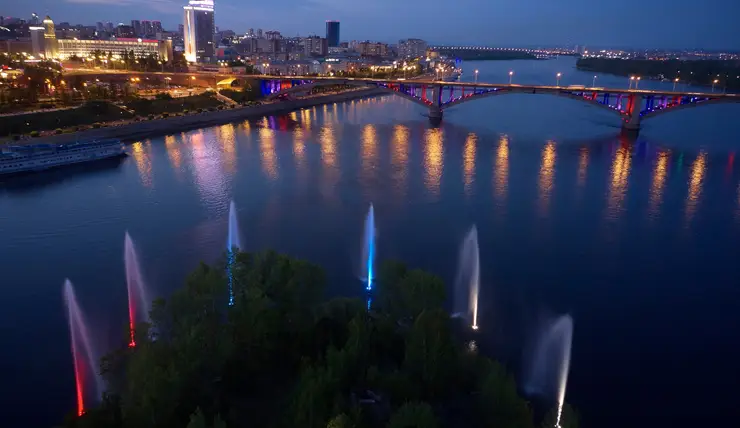 В Красноярске из-за обмеления Енисея речной фонтан не сможет работать в 2023 году