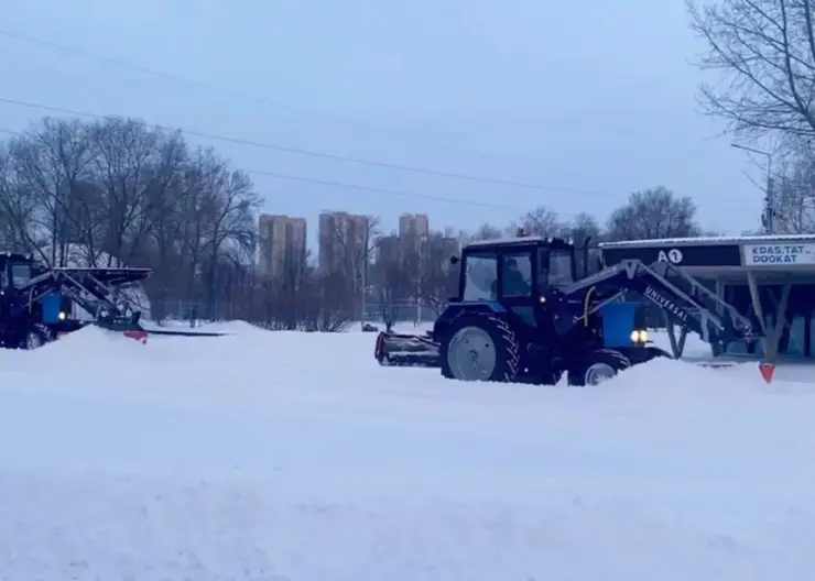 В Татышев-парке готовят лыжную трассу