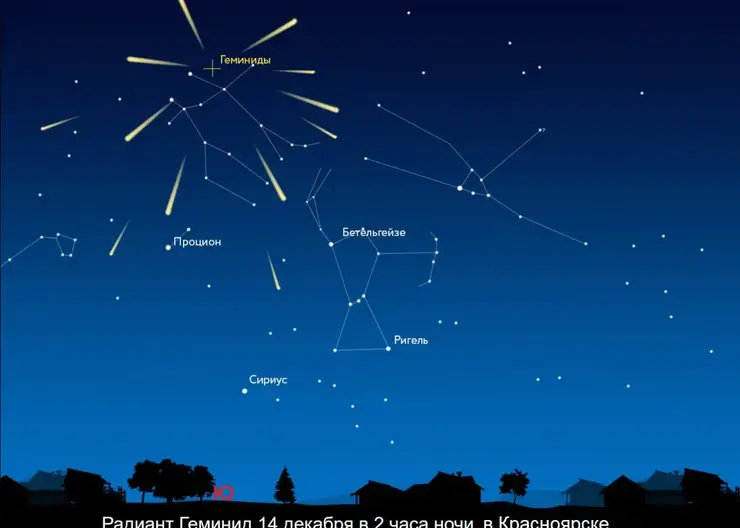 Красноярцы в середине декабря смогут наблюдать самый яркий метеорный поток года