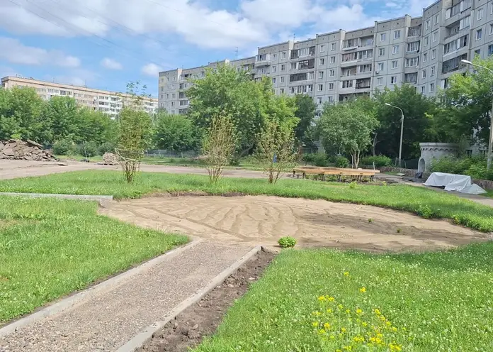 В Красноярске продолжается благоустройство 10 общественных пространств