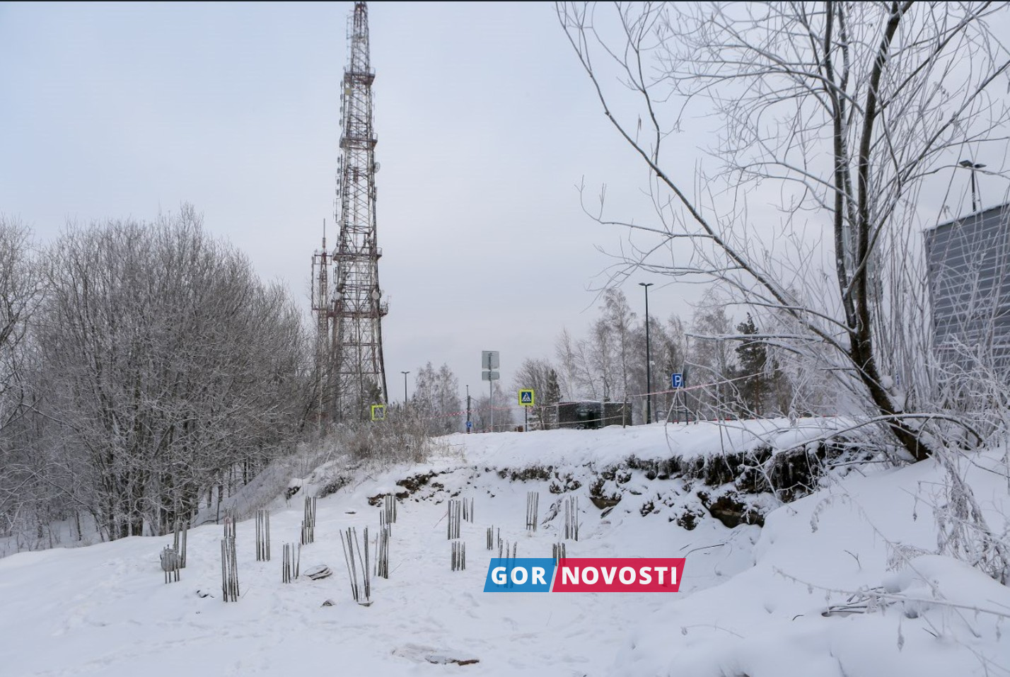 Фотограф Gornovosti показал площадку для 100-метрового флагштока на Николаевской сопке