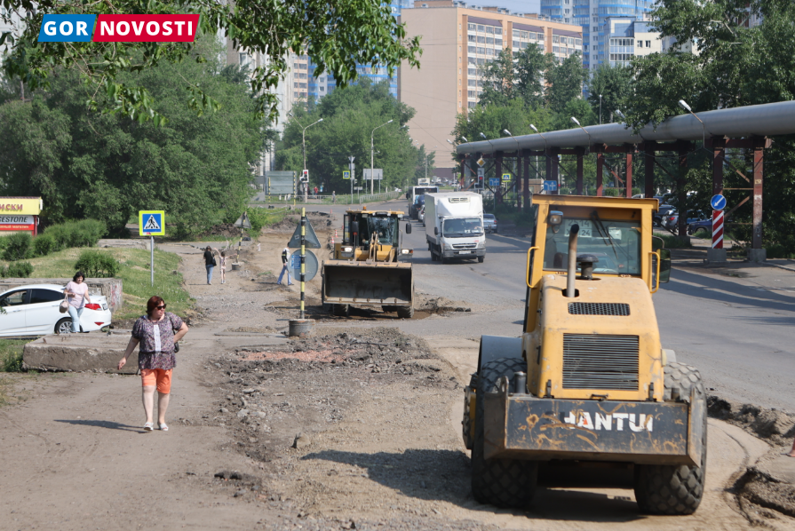 В Красноярске улицу Семафорную начнут асфальтировать в июле