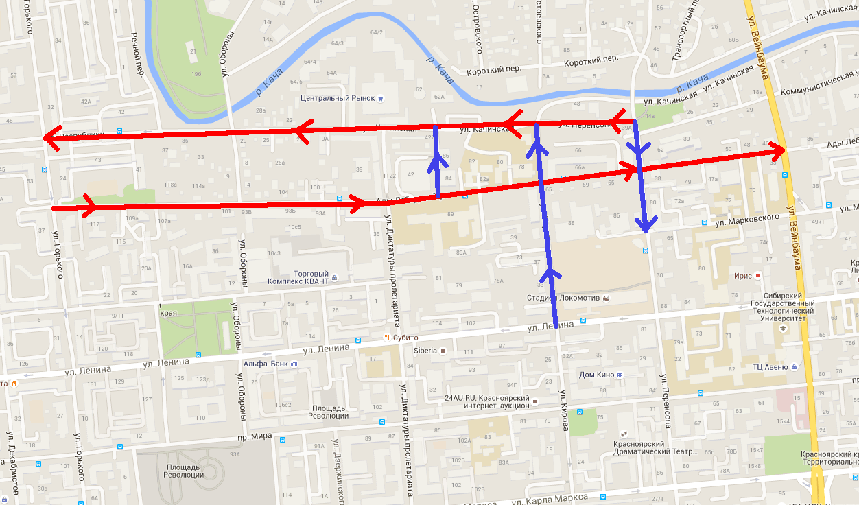 Улица лебедевой красноярска. Схема движения транспорта Красноярск центр. Красноярск транспорт изменения движения. Схема движения транспорта Красноярск по улице Марковского. Изменение движение ул Горького.