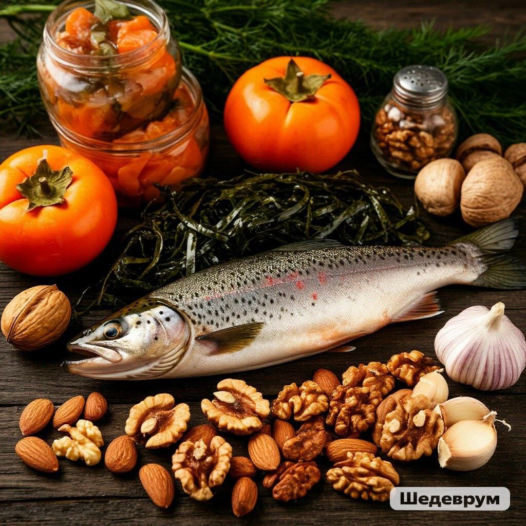 Хурма, водоросли и орехи: красноярцам рассказали, какие продукты поддержат здоровье щитовидной железы