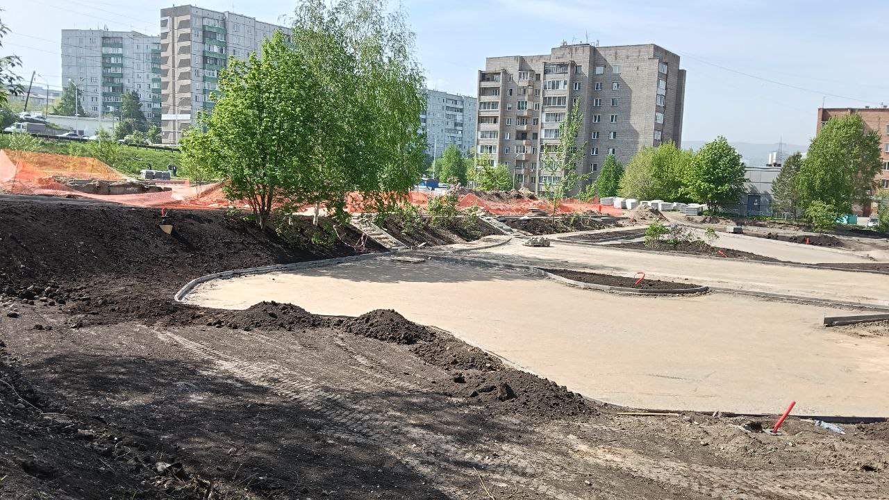 В Красноярске началось благоустройство нового сквера на улице Борисевича