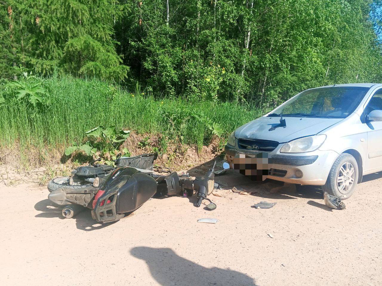 В Богучанском районе произошло два ДТП с подростками на мототранспорте