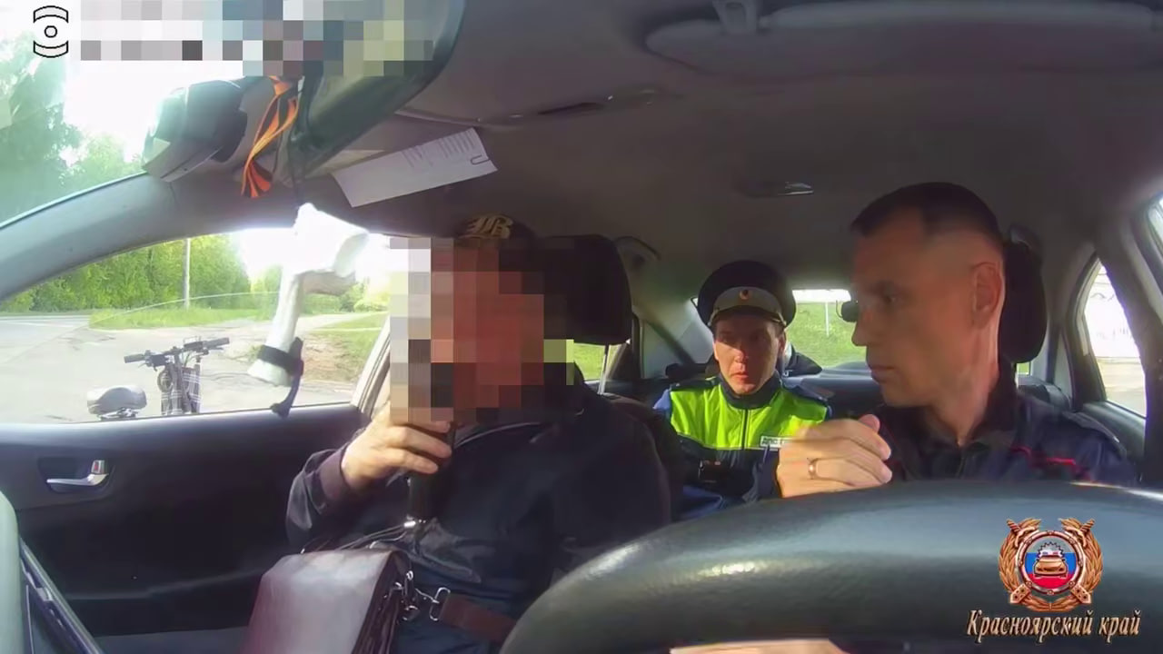В Красноярском крае сотрудники ГАИ задержали пьяного велосипедиста