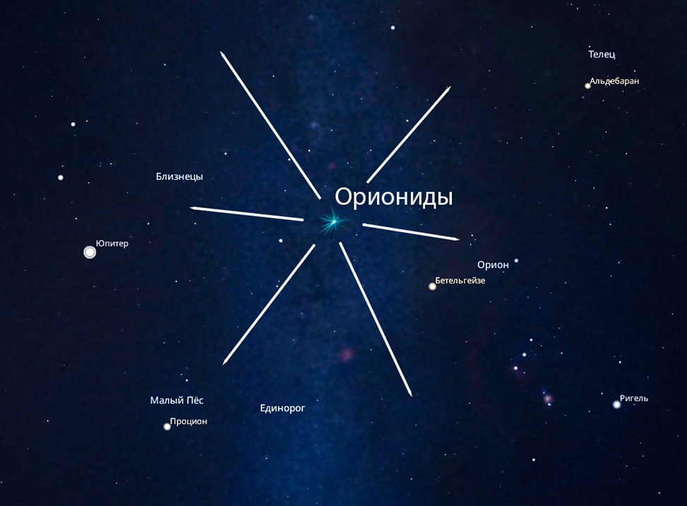 Красноярцы смогут наблюдать звездопад в ночь на 21 октября