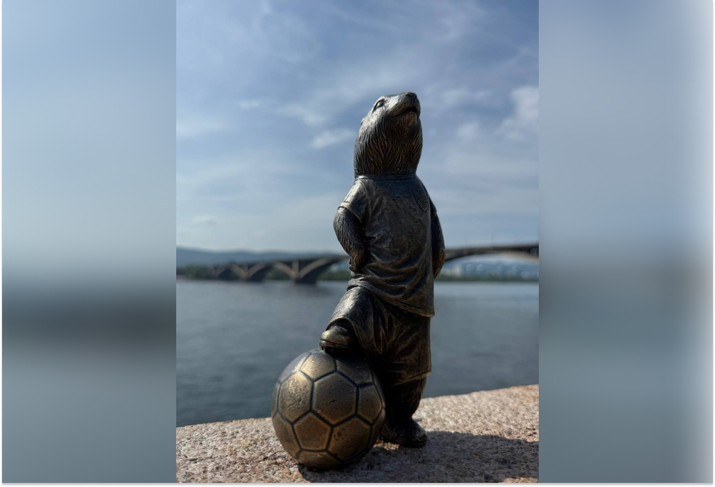 На набережной Красноярска появился суслик по имени Финт