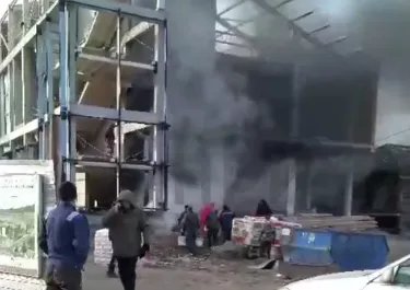 Под Красноярском на стройке Национального центра Астафьева произошел пожар