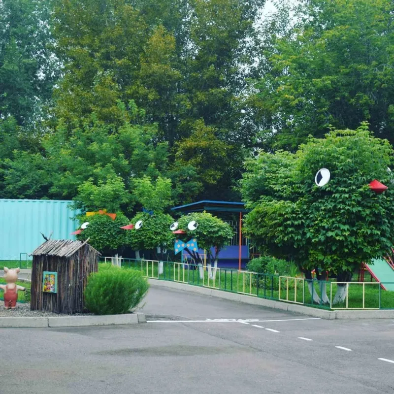 В Красноярске двор детского сада №319 украсили необычные кусты