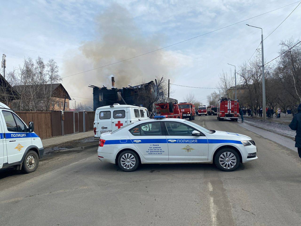 В Канске произошел пожар на улице Московской