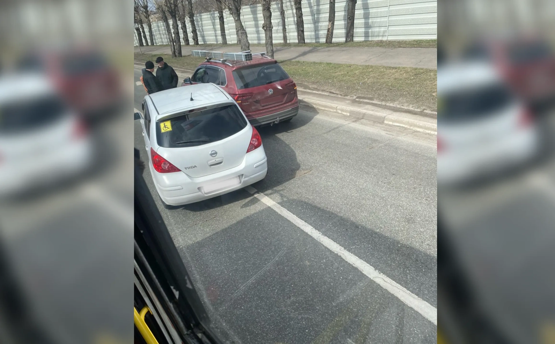 В Красноярске из-за аварии на улице Калинина образовалась пробка