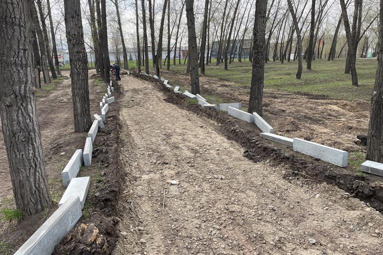 В Красноярске началось благоустройство парка «Сибсталь»