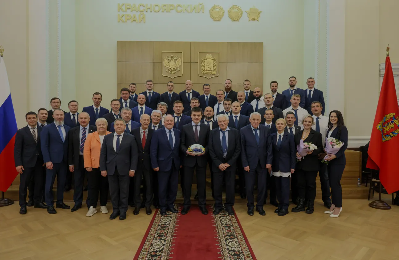 Губернатор Красноярского края поздравил регбистов «Енисея-СТМ» с успешным завершением сезона