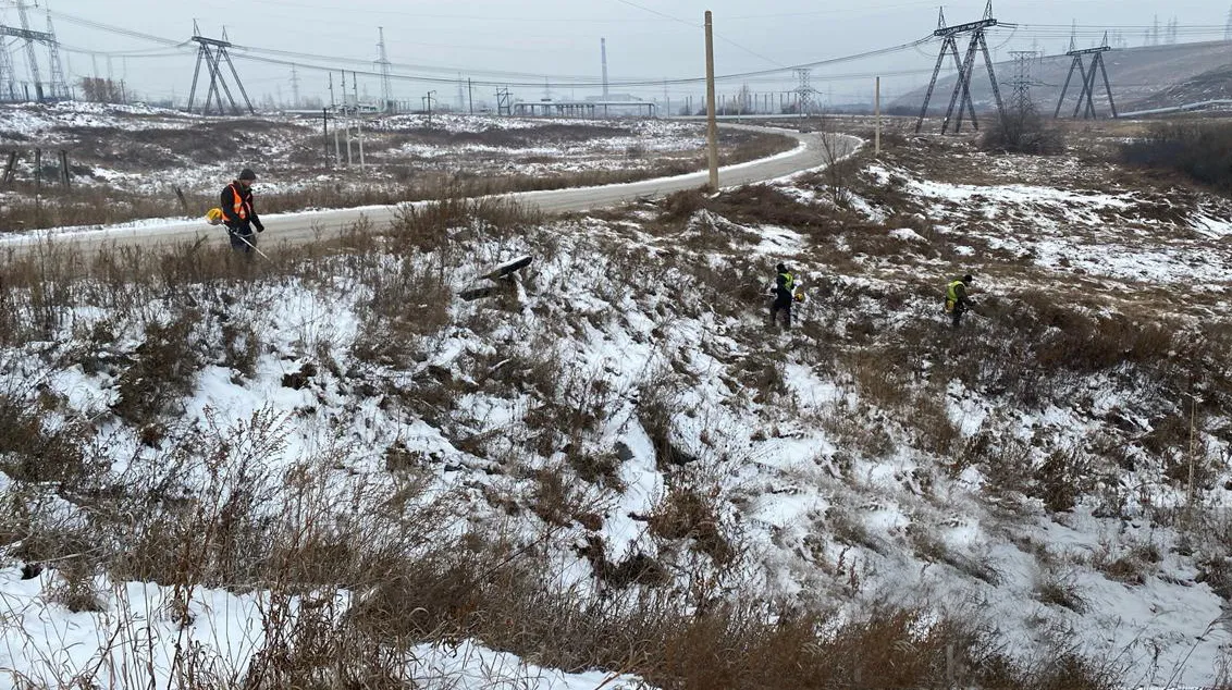 Противопожарную обработку провели ещё на 14 крупных участках городской территории