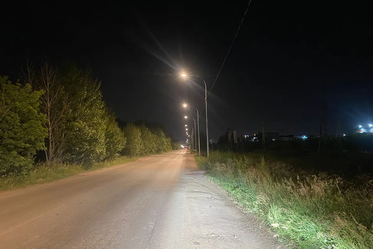 В Красноярке на улицах Глинки и Северное шоссе подключили новое освещение