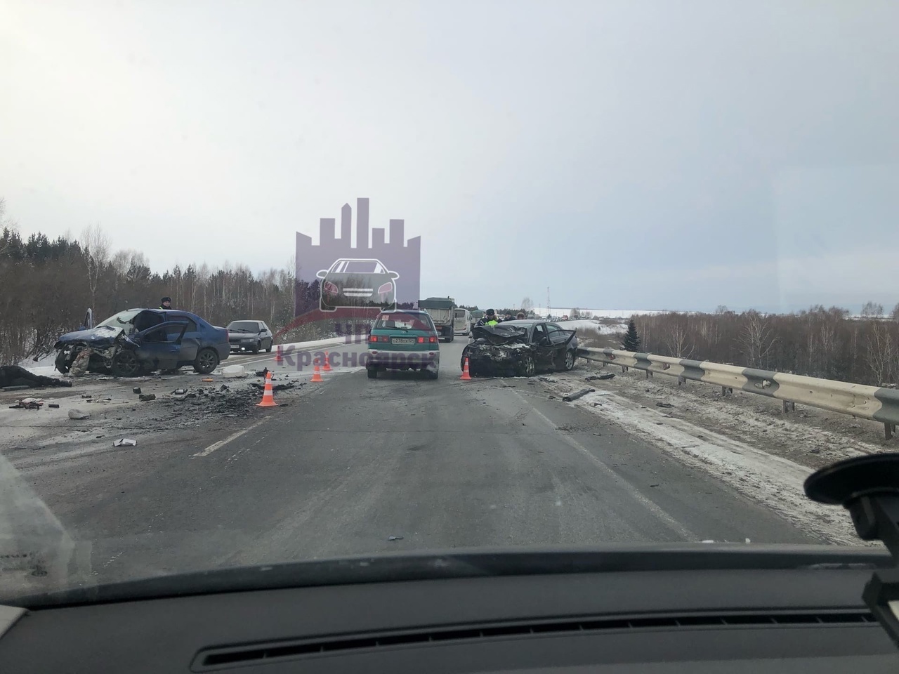 На автодороге из Красноярска в Канск в ДТП погиб человек