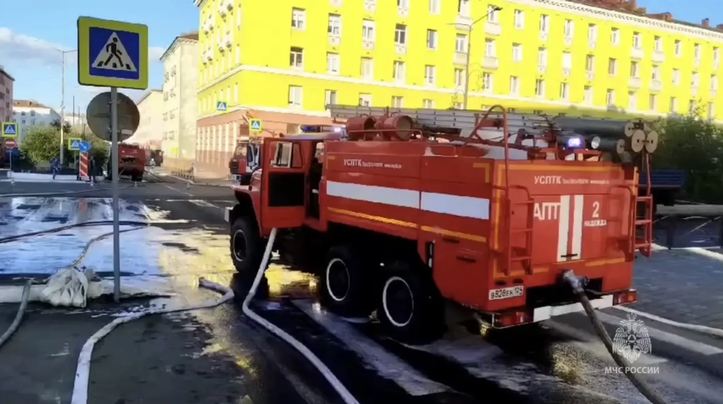 В центре Норильска произошел подземный пожар