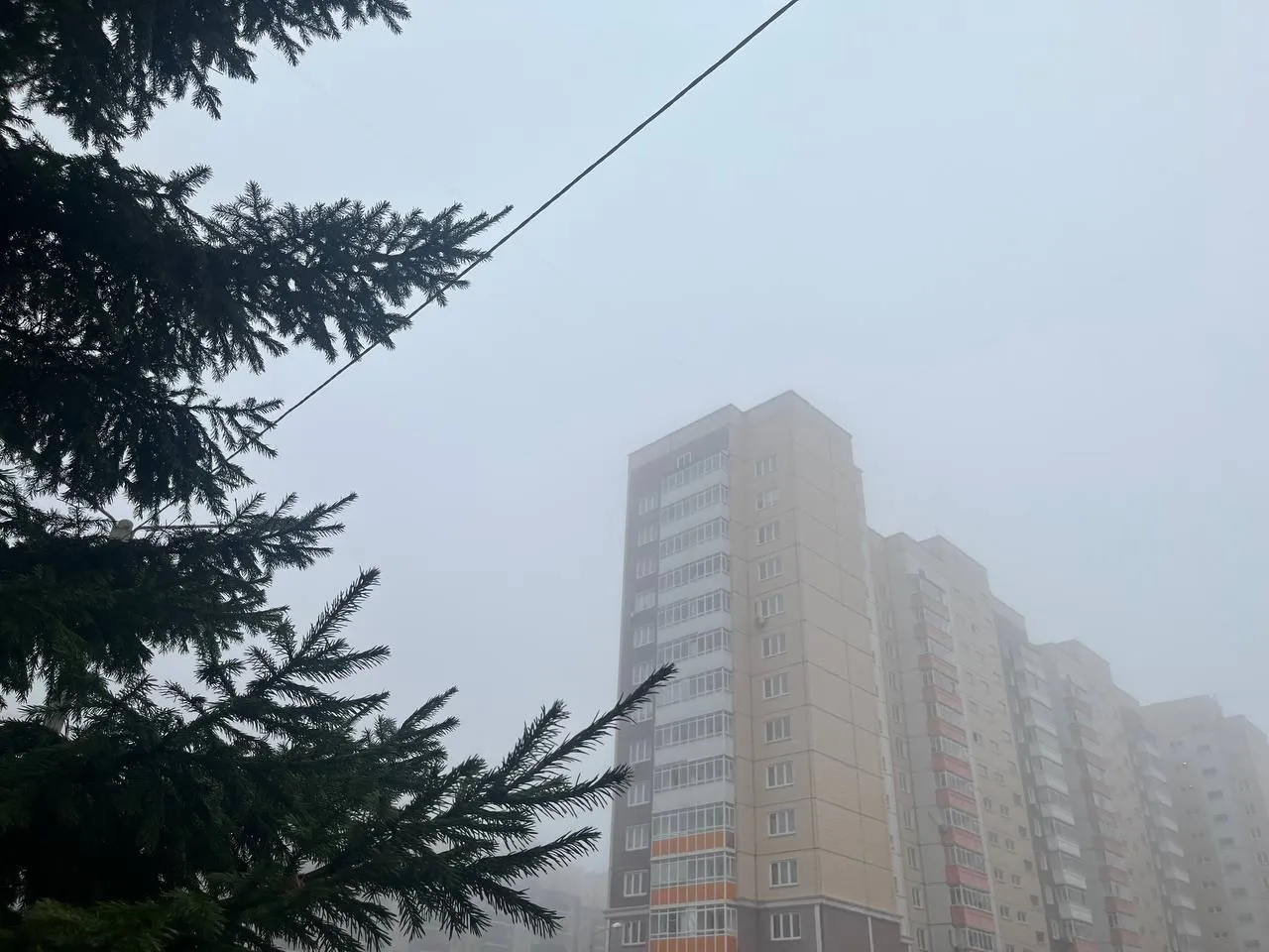 Утром 5 мая Красноярск накрыл густой туман