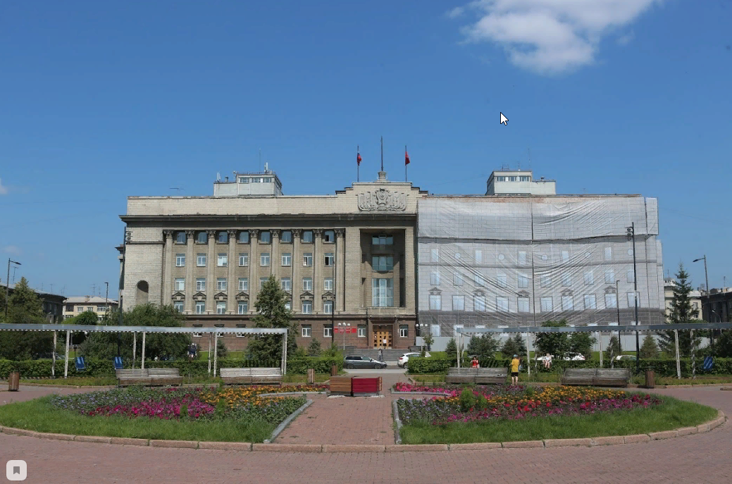 В Красноярске продолжается ремонт здания краевой администрации