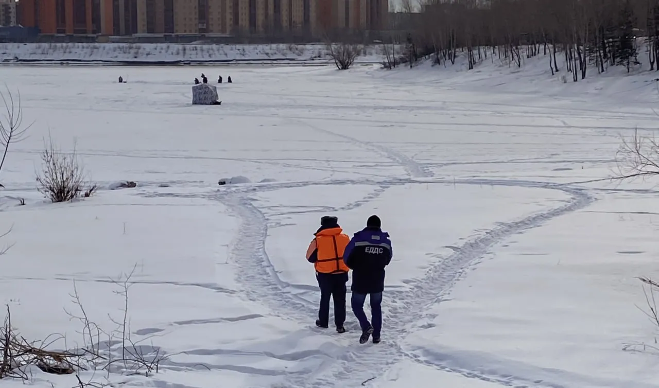 В Красноярске из-за резкого потепления поднялся уровень воды в Енисее