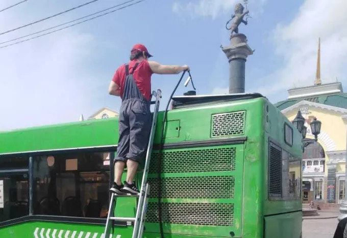 В Красноярске восемь автобусов прошли проверку на экологичность
