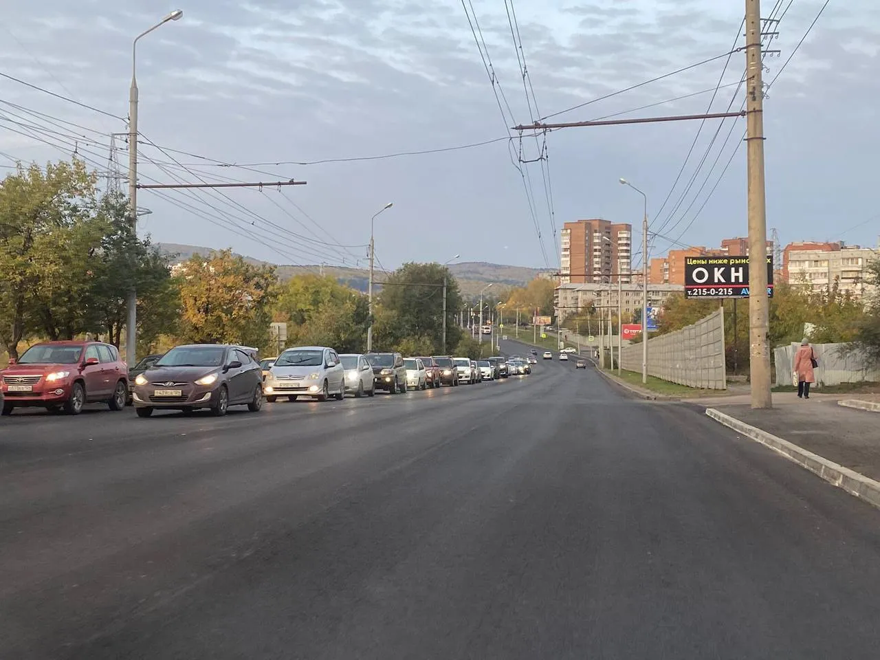 В Красноярске уложили асфальт на улице Гусарова