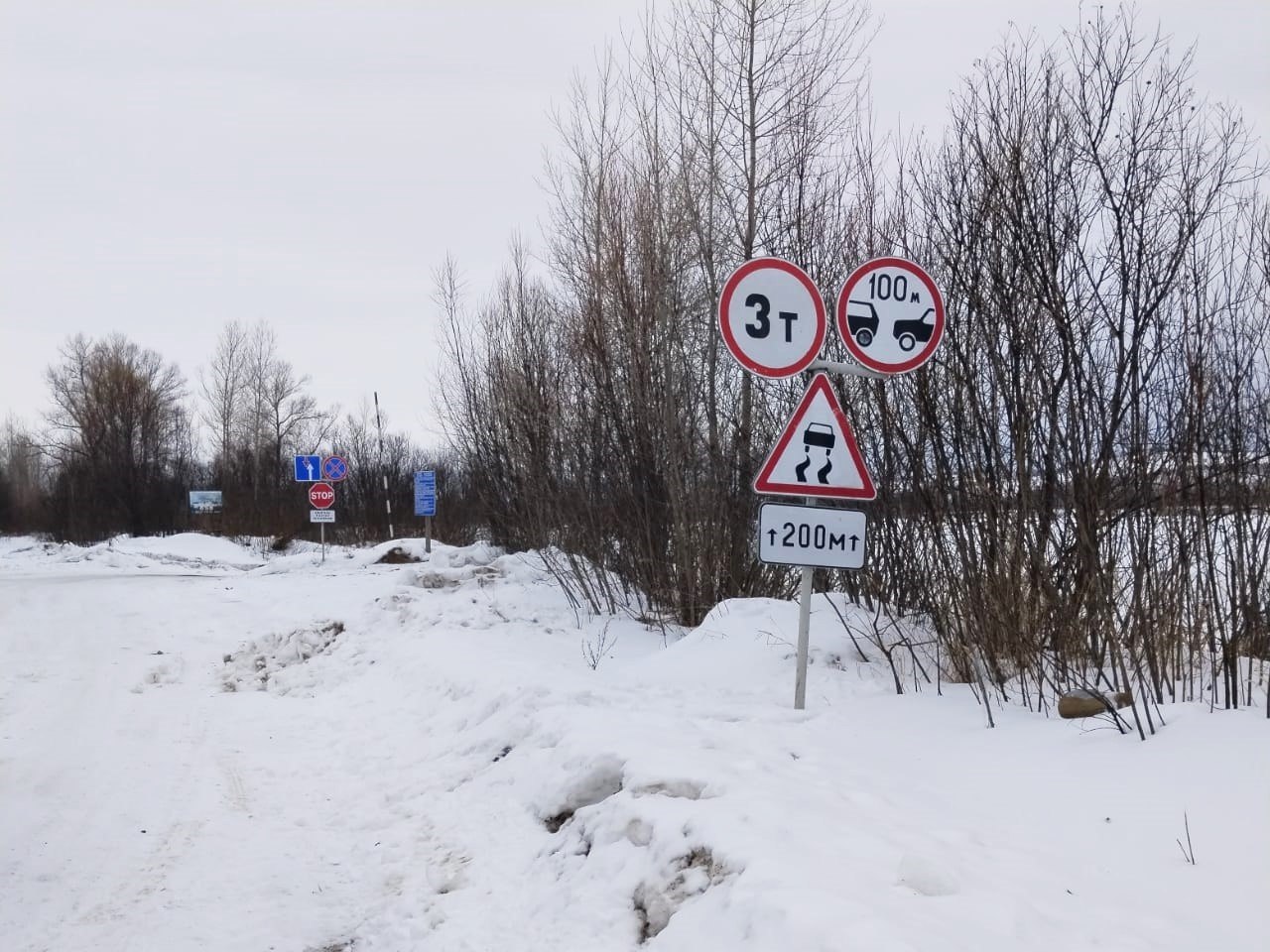 В Красноярском крае закрыли первую в этом году ледовую переправу