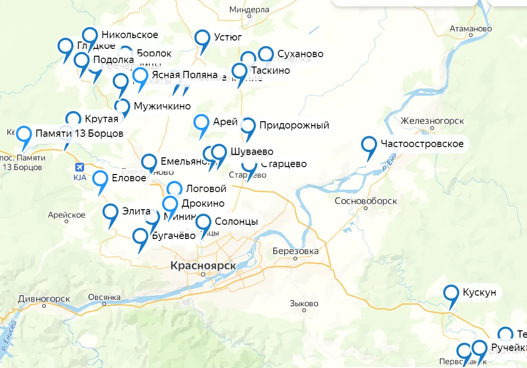 В Красноярском крае появилась карта с отключениями электричества