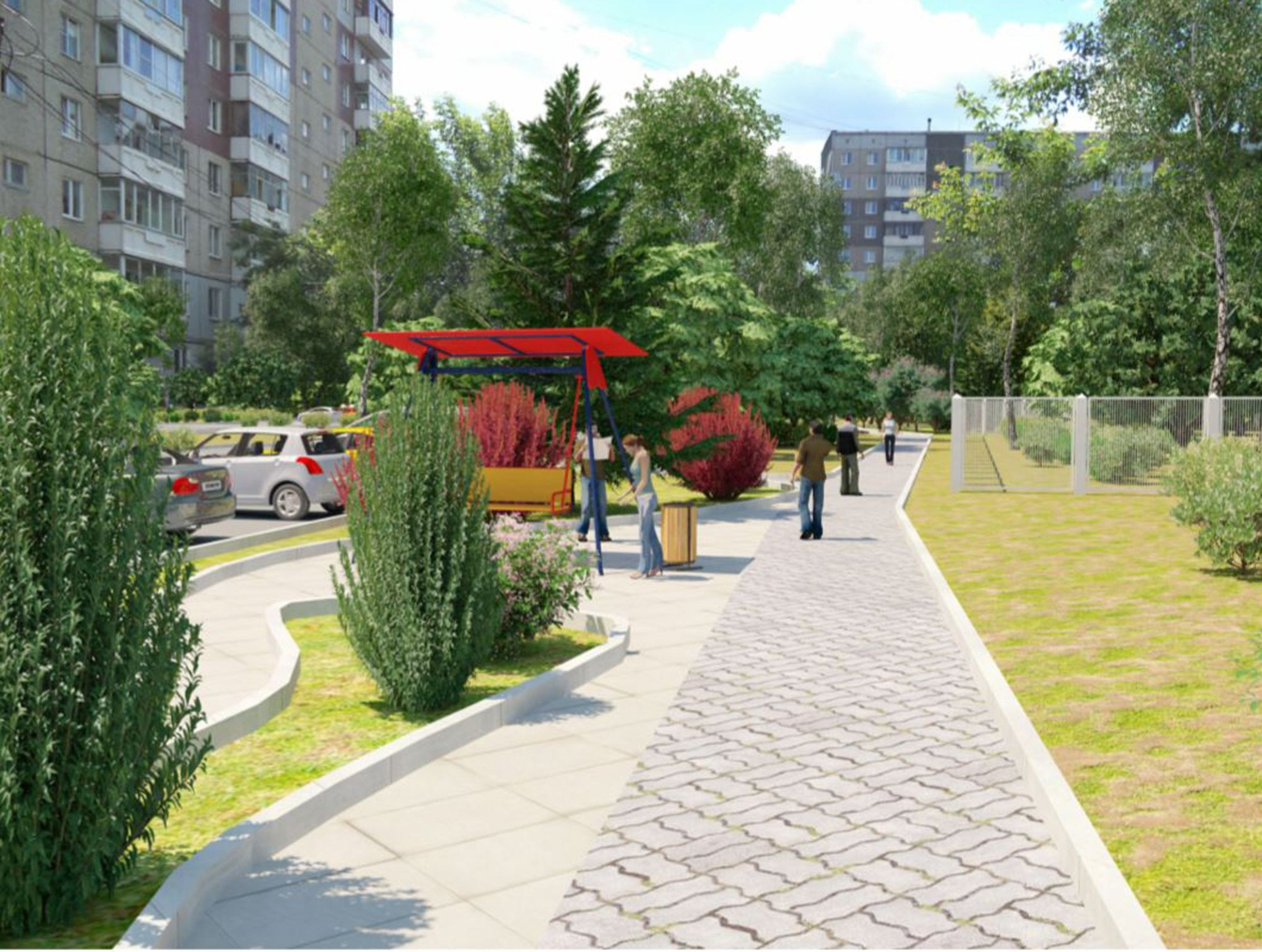 На улице Водопьянова благоустраивают дворы по инициативе жителей