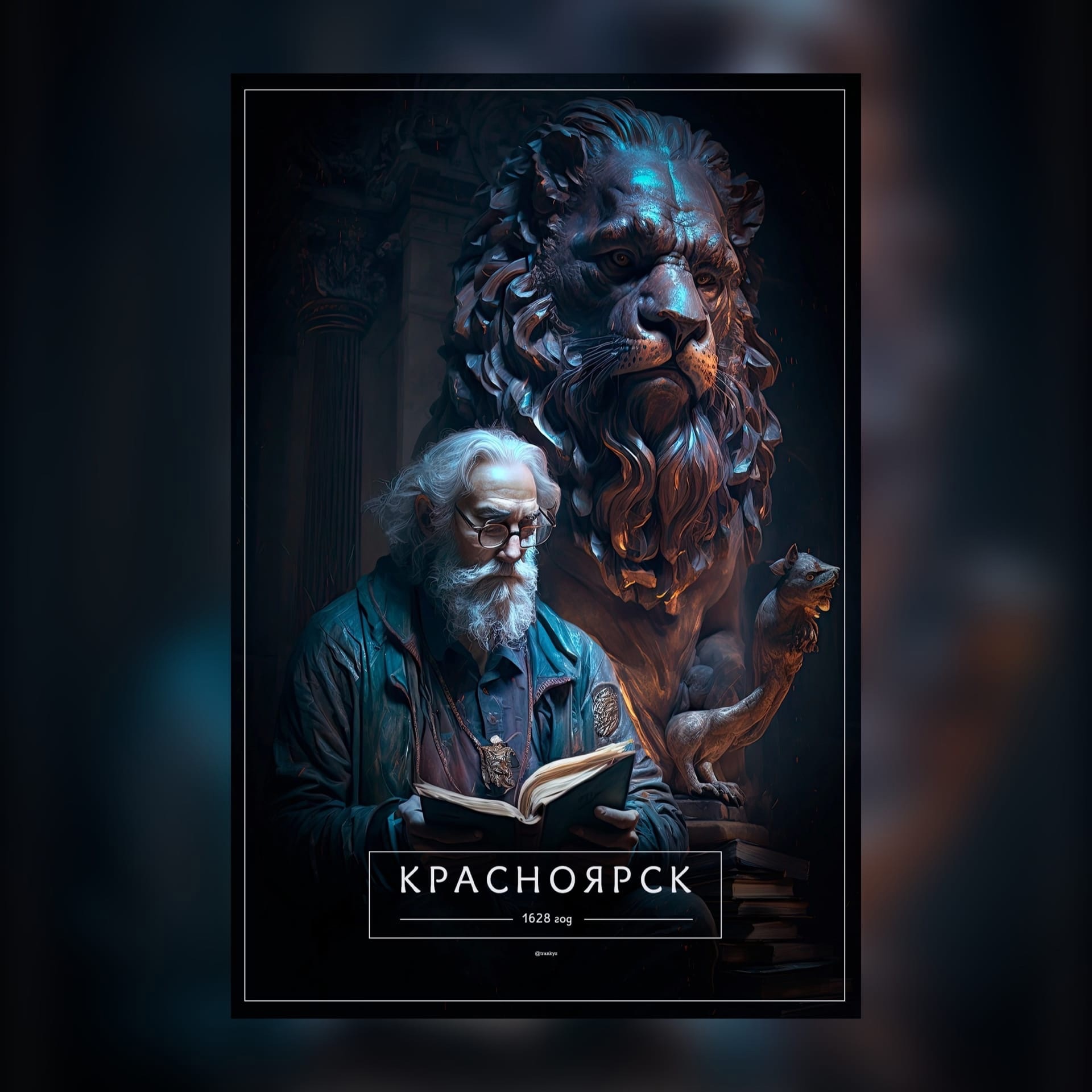 Нейросеть представила Красноярск пожилым мудрецом с книгой