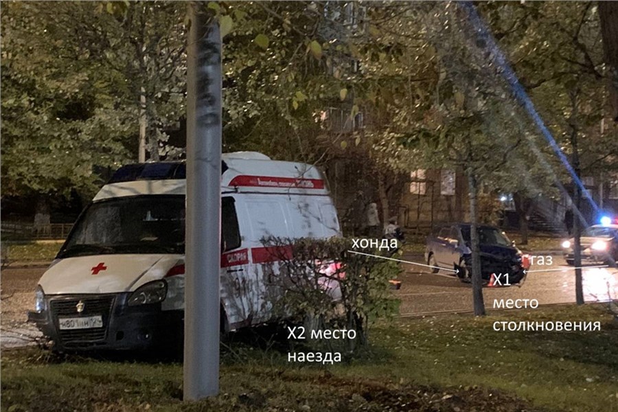 На правобережье Красноярска в ДТП попал автомобиль скорой помощи
