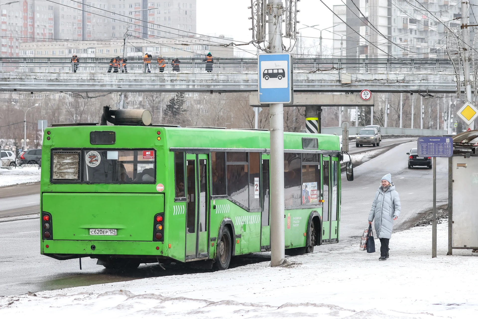 В Красноярске автобус № 6 будет заезжать в микрорайон Преображенский