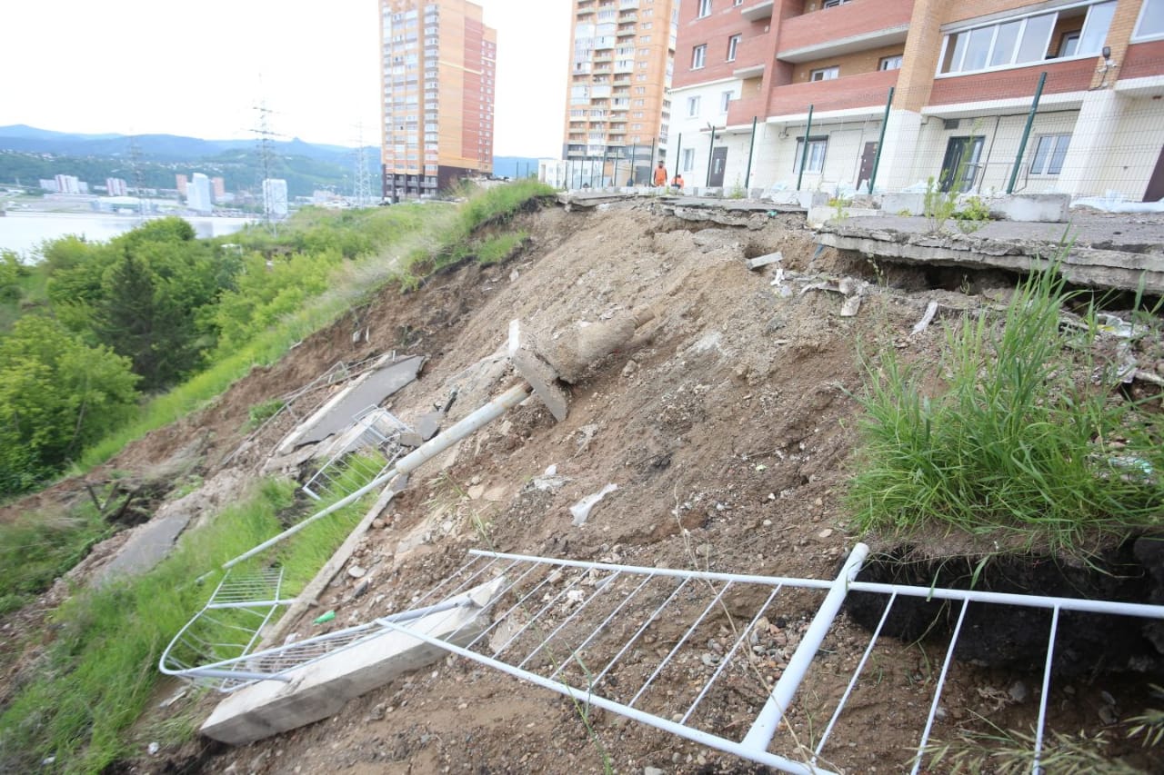 Укрепление склона на ул. Огородной в Красноярске продолжится