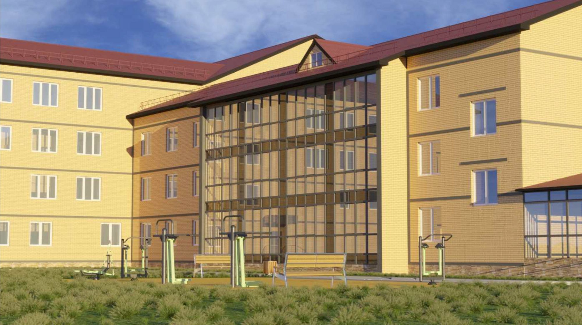 На территории дома-интерната для пожилых и инвалидов "Ботанический" приступили к строительству нового корпуса