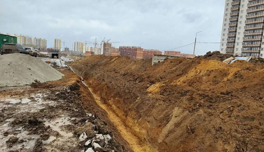 На второй дороге в Солнечный начали строить ливневую канализацию